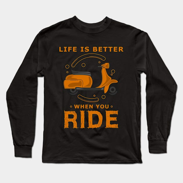 Scooter for Beginners Long Sleeve T-Shirt by Markus Schnabel